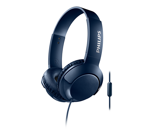 Auricular Philips Diadema Bass Con Micro Azul